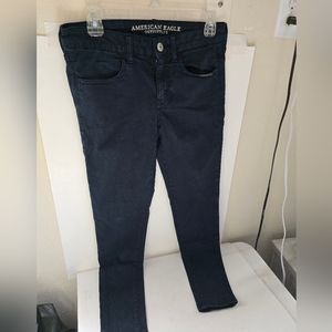 American Eagle womens blue jean jeggings SZ 8 skinny stretch
